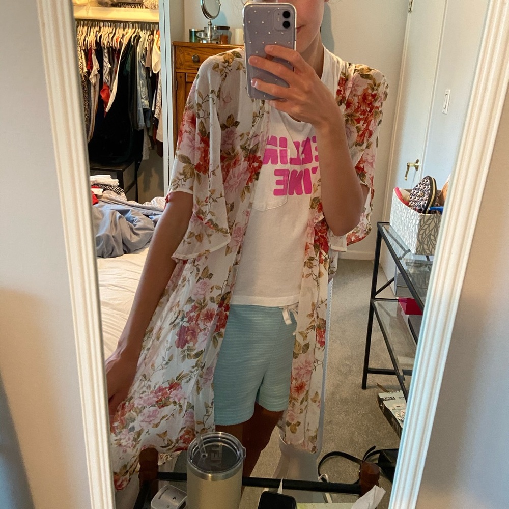 American Eagle Floral Kimono